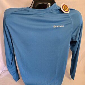 NWT Zengvee Dark Blue Long Sleeve Shirt (S) 100% Polyester
